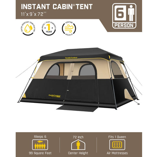 FanttikOutdoor Zeta C6 Pro Max 6 Person Camping Tent