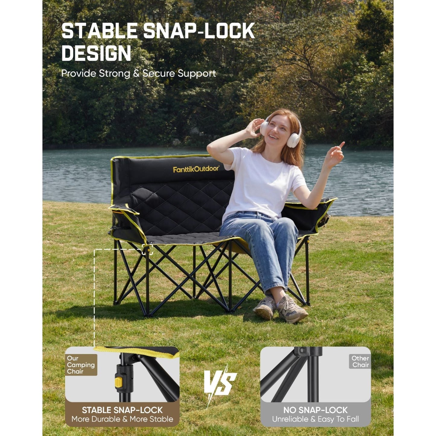 FanttikOutdoor Zeta L11 Duo Pro Double Camping Chair