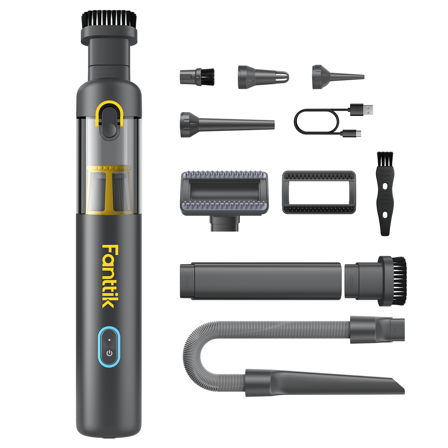 Fanttik Slim V8 APEX Car Vacuum RobustClean® Gray