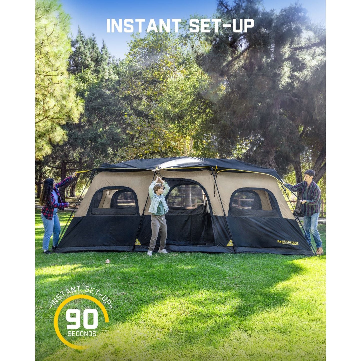 FanttikOutdoor Zeta C12 Pro Max 12 Person Camping Tent