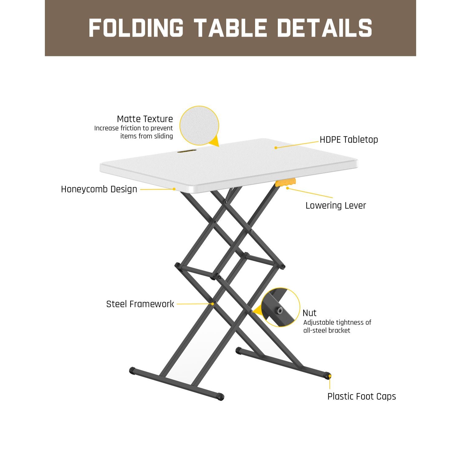 FanttikOutdoor Zeta X1 Apex 28" Folding Table