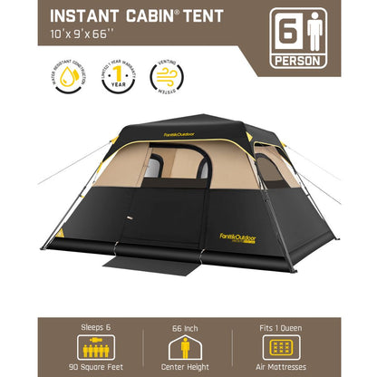 FanttikOutdoor Zeta C6 Pro 6 Person Camping Tent