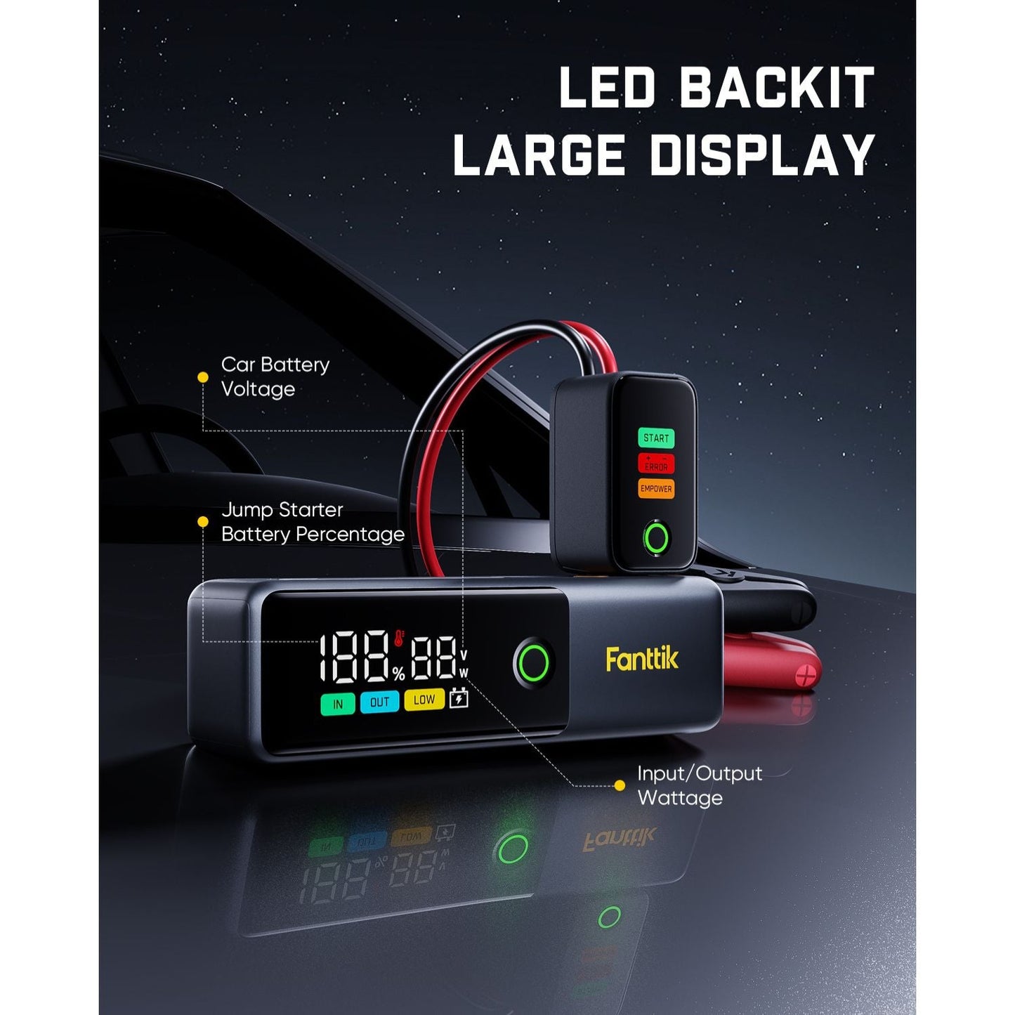 Fanttik X9 APEX Tire Inflator and Potent T10 1800 Amp Jump Starter
