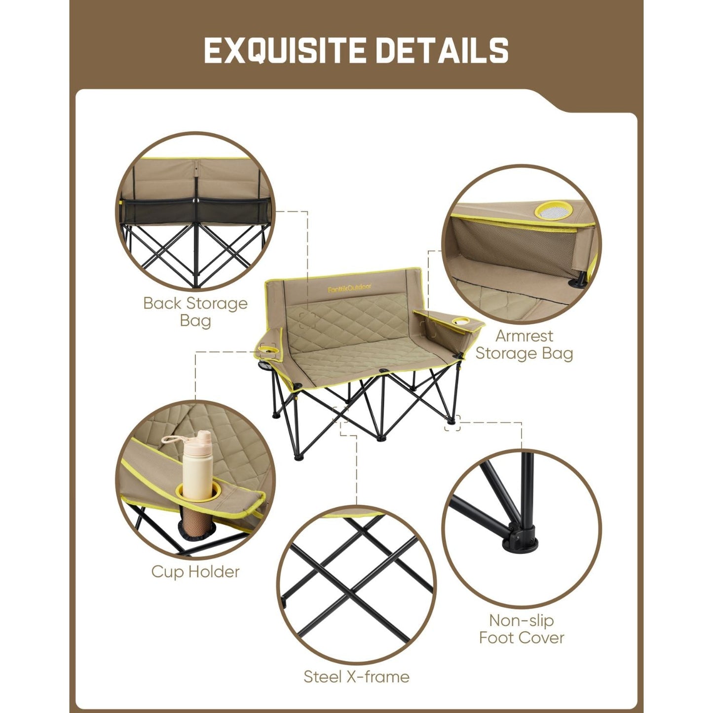 FanttikOutdoor Zeta L11 Duo Pro Double Camping Chair