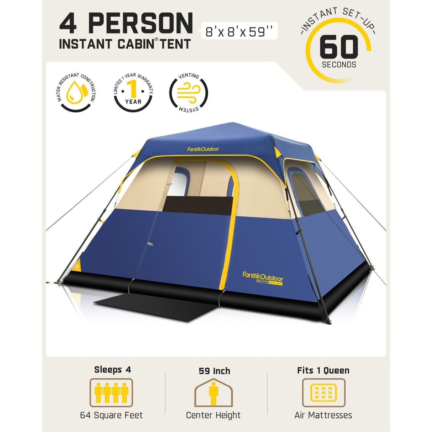 FanttikOutdoor Zeta C4 Pro Camping Tent