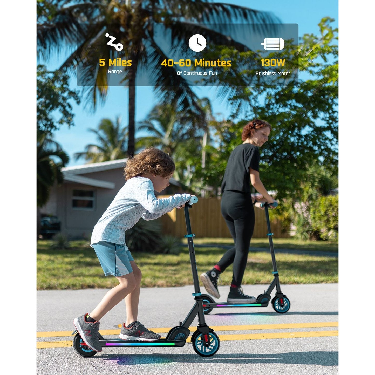 FanttikRide C9 Apex Electric Scooter for Kids Blue