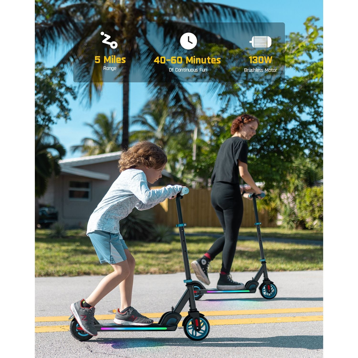 FanttikRide C9 Apex Electric Scooter for Kids Blue