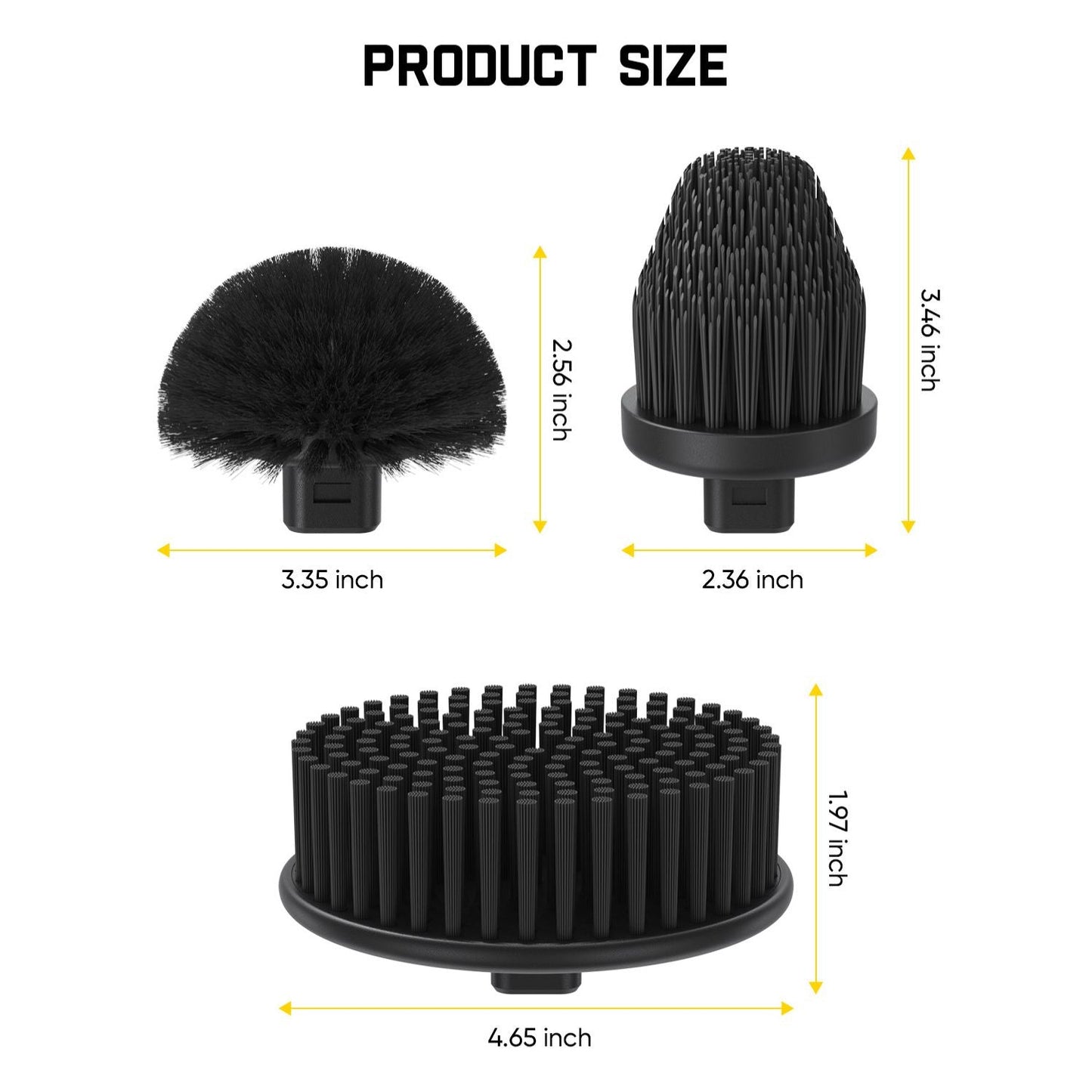 3 Pcs Replacement Brush Heads for G9 Pro Spin Scrubber