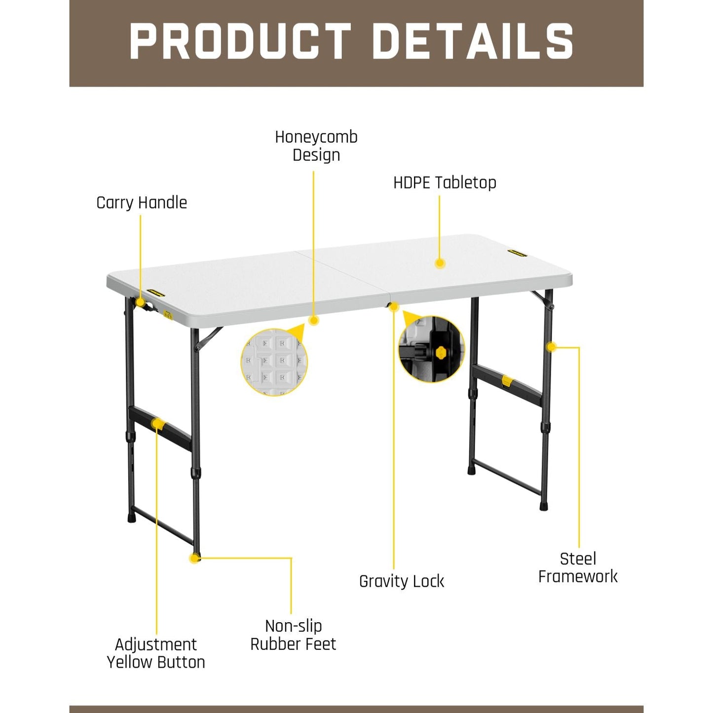 FanttikOutdoor Zeta X6 Pro 6ft Folding Table