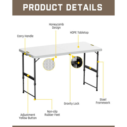 FanttikOutdoor Zeta X6 Pro 6ft Folding Table