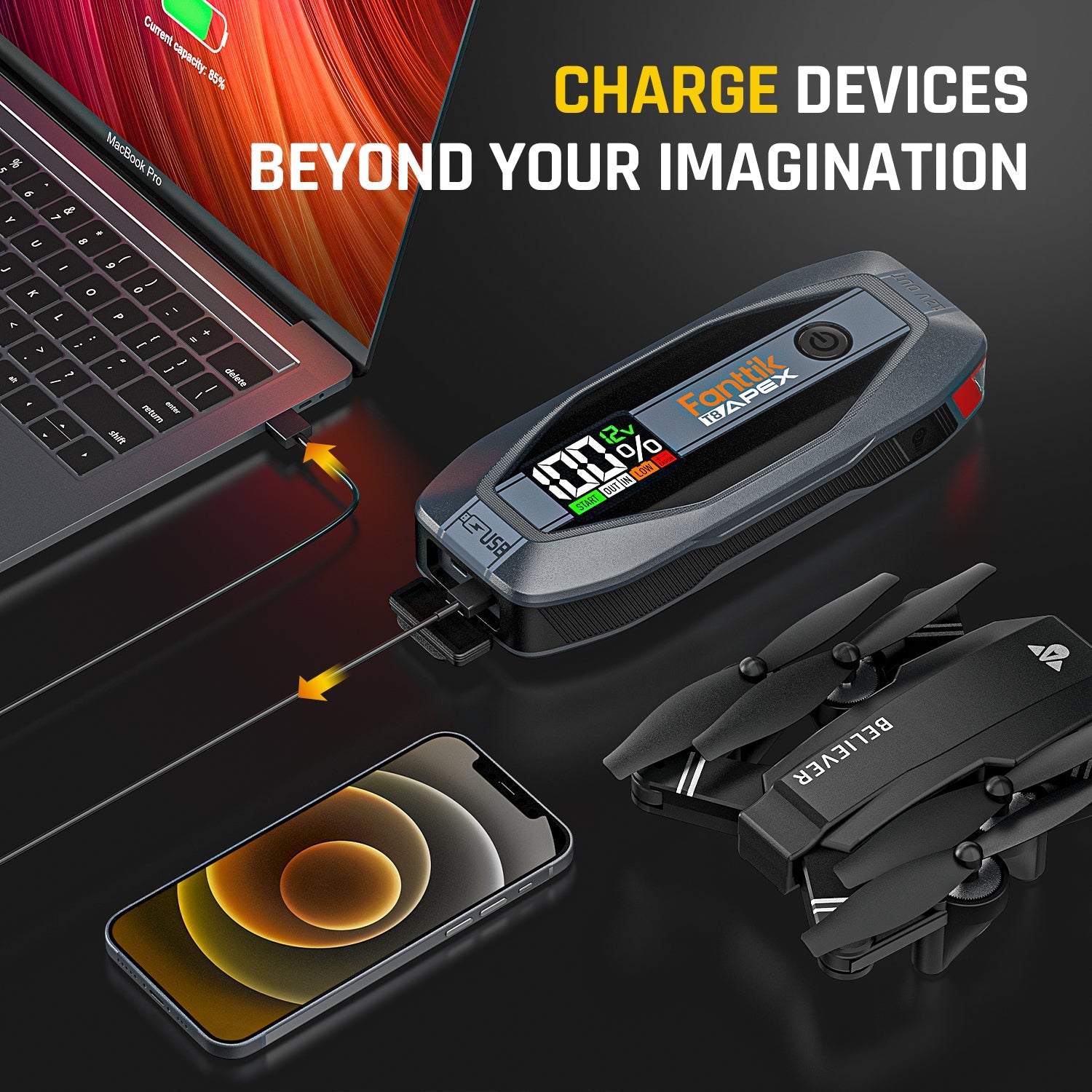 Fanttik T8 APEX Jump Starter Deluxe Package