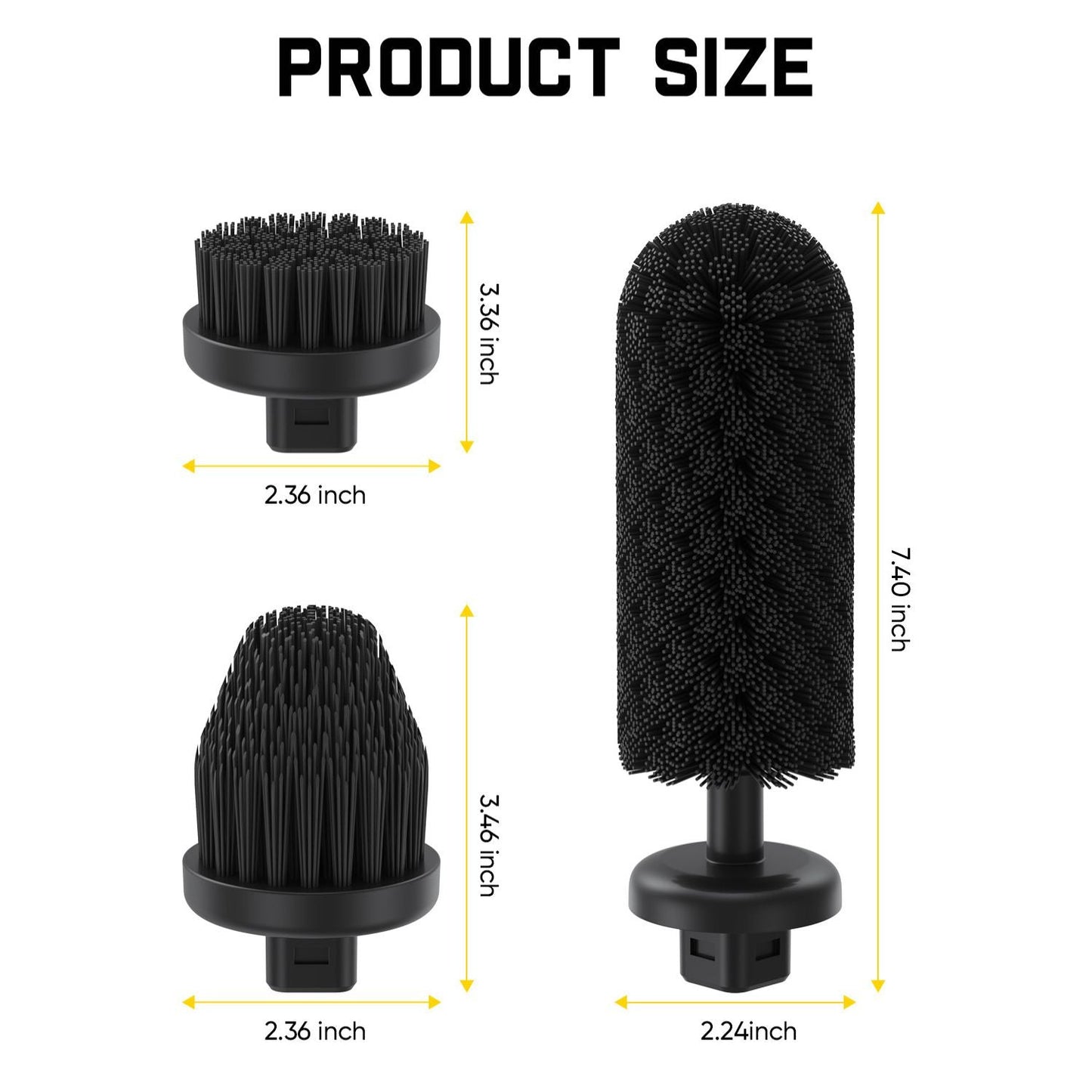3 Pcs Replacement Brush Heads for G9 Handy Spin Scrubber