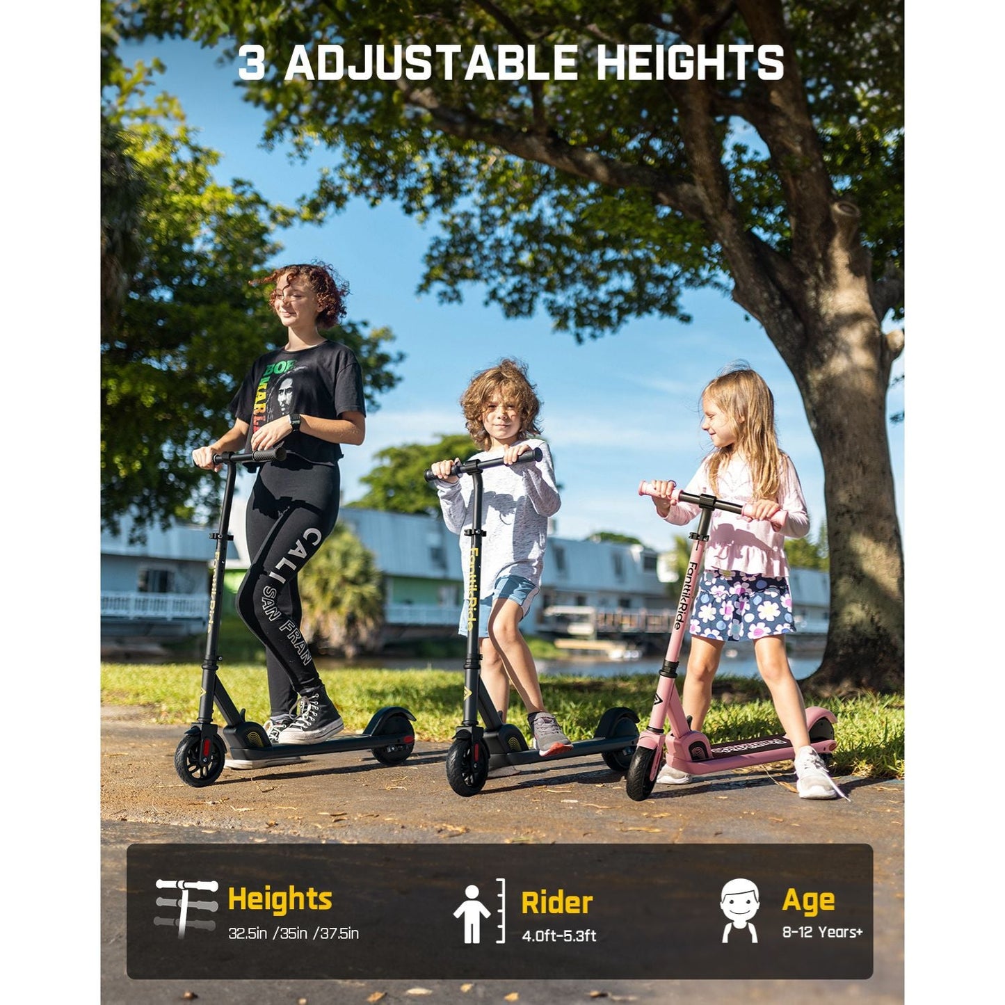 FanttikRide C9 Electric Scooter for Kids Pink