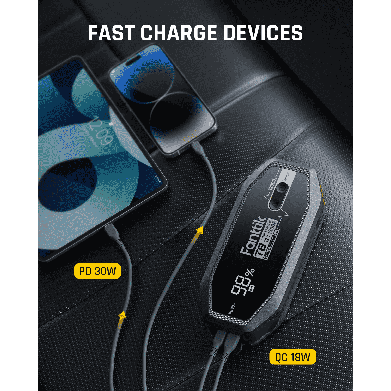 Fanttik T8 1300 Amp Jump Starter