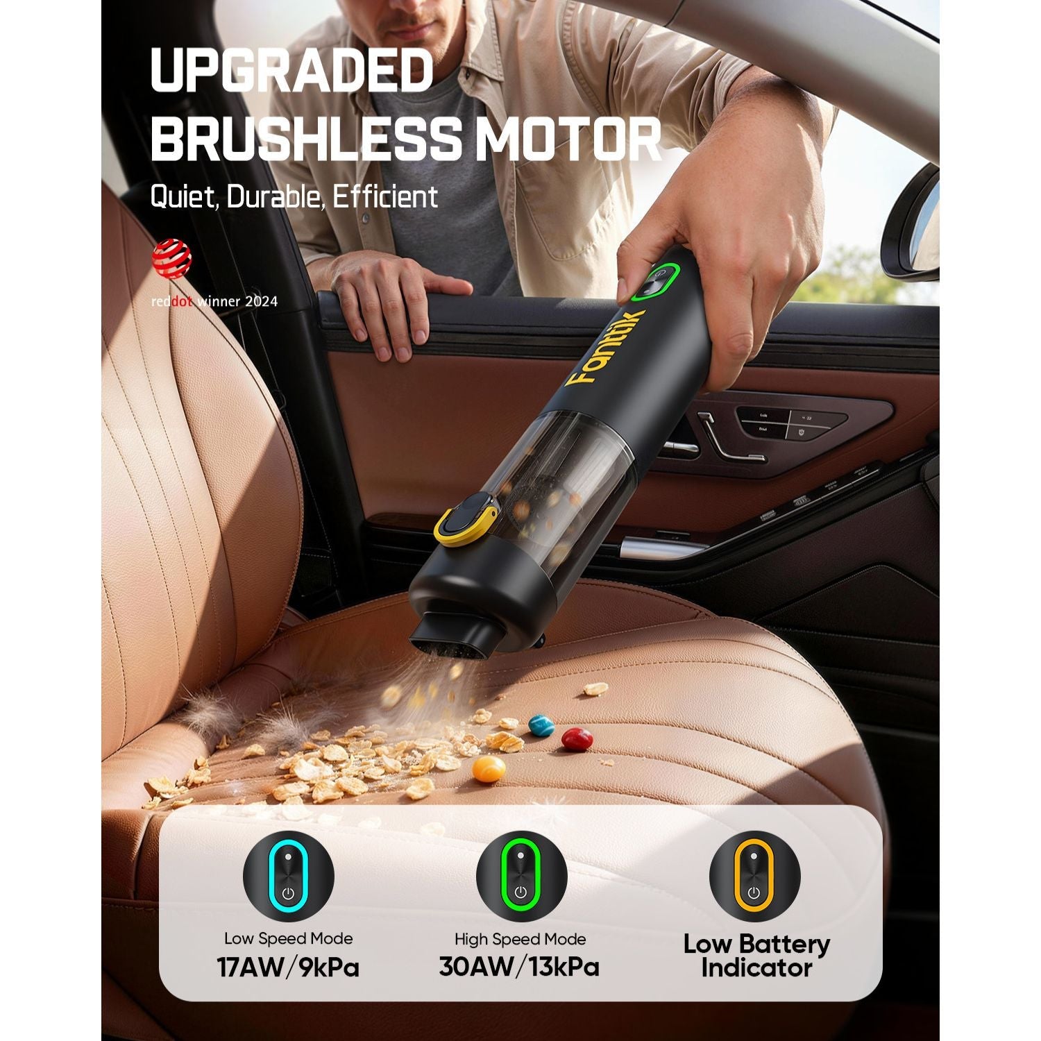 Fanttik V8 Mate Upgraded Cordless Car Vacuum