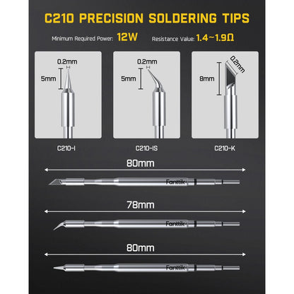 C210 Replacement Soldering Iron Tips for T1 Max