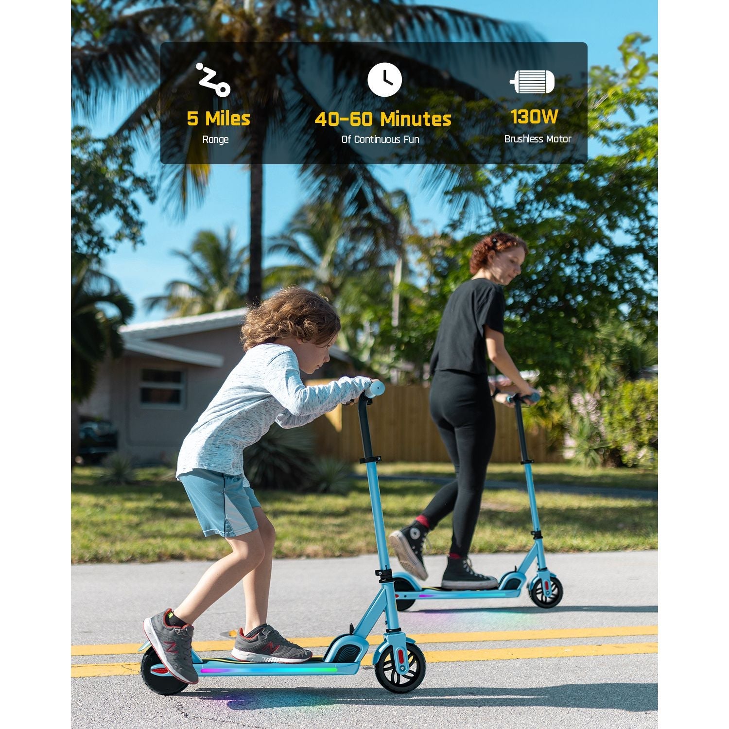 FanttikRide C9 Pro Electric Scooter for Kids Blue