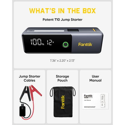 Fanttik X9 APEX Tire Inflator and Potent T10 1800 Amp Jump Starter