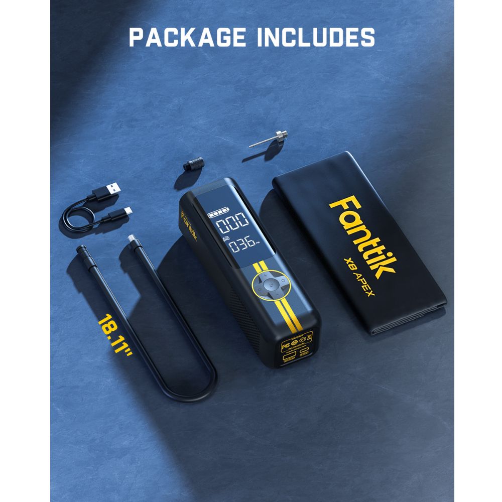Fanttik X8 APEX Tire Inflator and Potent T10 1800 Amp Jump Starter