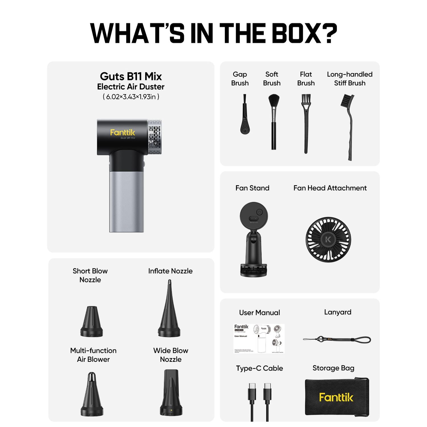 Fanttik B11 Mix 2-in-1 Electric Air Duster