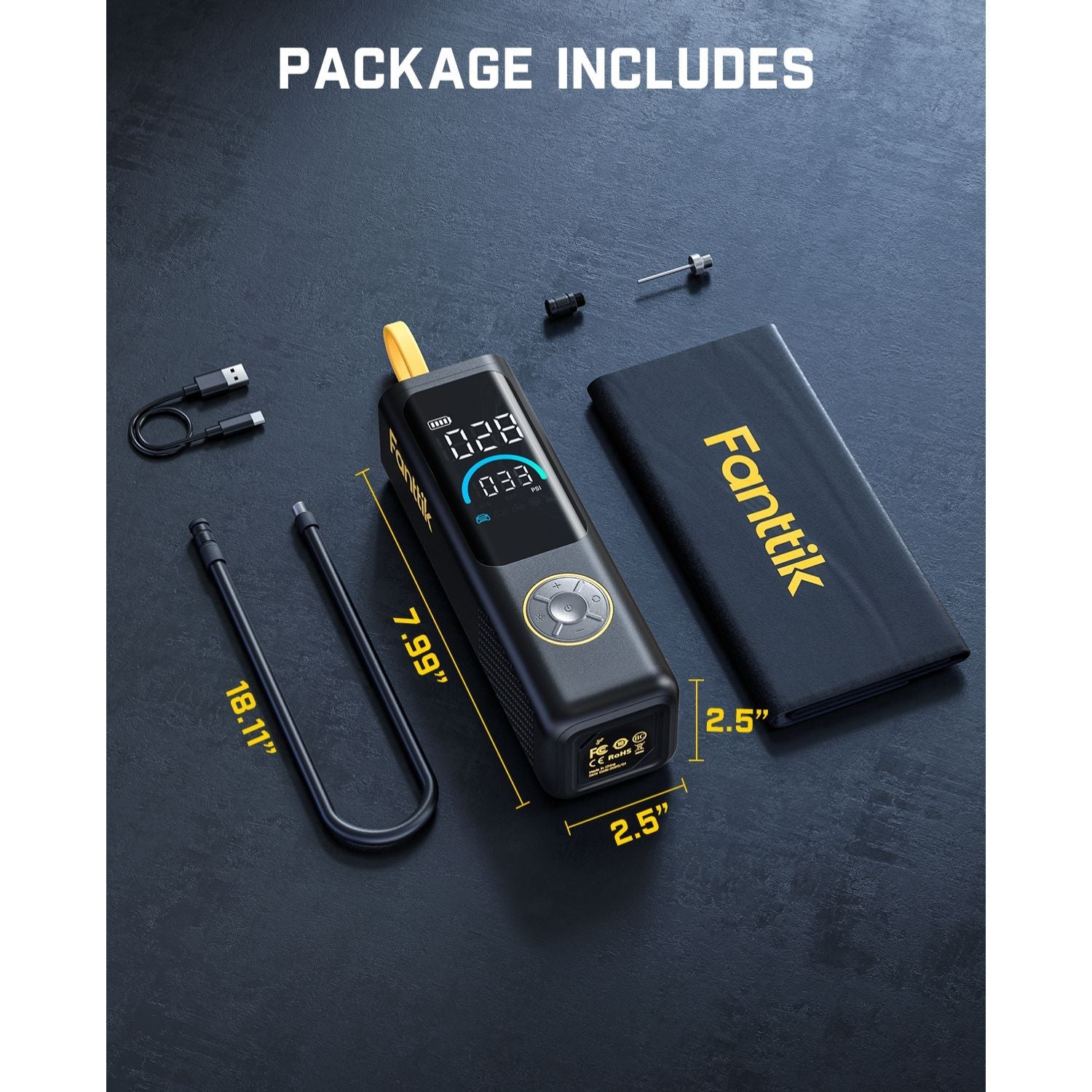 Fanttik X9 APEX Tire Inflator and Potent T10 1800 Amp Jump Starter