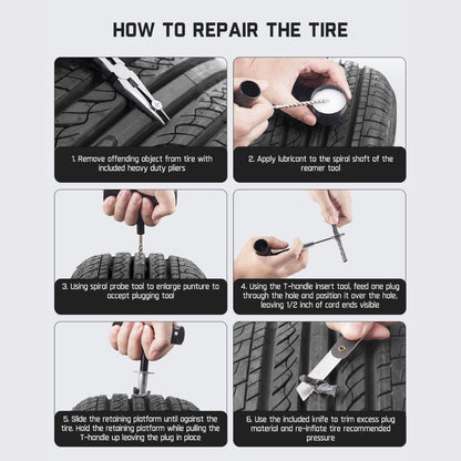 Fanttik Tire Repair Kit-24pcs Universal Tire Repair Tools